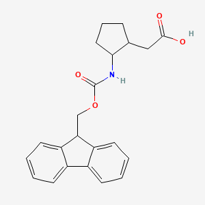 molecular formula C22H23NO4 B12308747 2-[2-({[(9H-fluoren-9-yl)methoxy]carbonyl}amino)cyclopentyl]acetic acid 