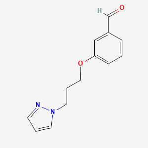 3-(3-(1H-pyrazol-1-yl)propoxy)benzaldehyde