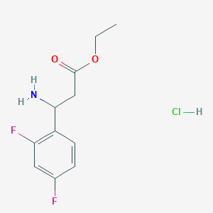 molecular formula C11H14ClF2NO2 B12308780 Ethyl 3-amino-3-(2,4-difluorophenyl)propanoate hydrochloride 