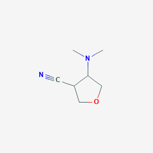 molecular formula C7H12N2O B12308796 rac-(3R,4S)-4-(dimethylamino)oxolane-3-carbonitrile, trans 