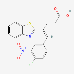 molecular formula C18H13ClN2O4S B1230880 (Z)-4-(1,3-苯并噻唑-2-基)-5-(4-氯-3-硝基苯基)戊-4-烯酸 