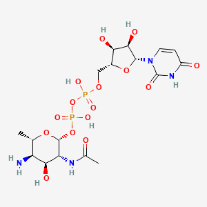 molecular formula C17H28N4O15P2 B1230881 UDP-4-amino-4,6-dideoxy-L-N-acetyl-beta-L-altrosamine 
