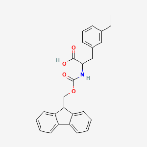 molecular formula C26H25NO4 B12308811 3-(3-ethylphenyl)-2-(9H-fluoren-9-ylmethoxycarbonylamino)propanoic acid 