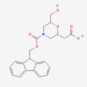 2-(4-{[(9H-fluoren-9-yl)methoxy]carbonyl}-6-(hydroxymethyl)morpholin-2-yl)acetic acid