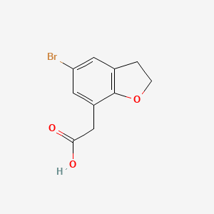 molecular formula C10H9BrO3 B12308826 2-(5-Bromo-2,3-dihydro-1-benzofuran-7-yl)acetic acid 