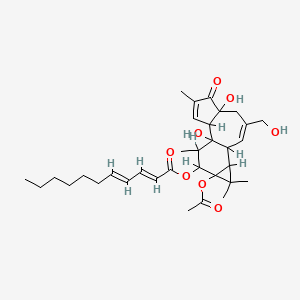 molecular formula C33H46O8 B1230884 12-O-Undecadienoylphorbol-13-acetate CAS No. 85527-86-2
