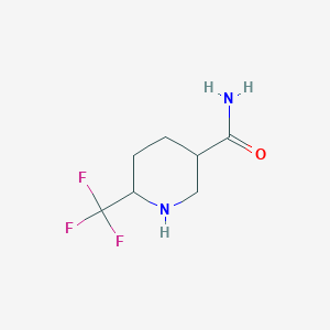 molecular formula C7H11F3N2O B12308840 6-(Trifluoromethyl)piperidine-3-carboxamide 