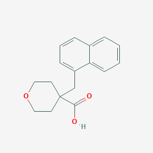 molecular formula C17H18O3 B12308892 4-(naphthalen-1-ylmethyl)tetrahydro-2H-pyran-4-carboxylic acid 