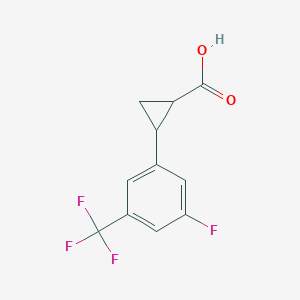 trans-2-(3-Fluoro-5-(trifluoromethyl)phenyl)cyclopropane-1-carboxylic acid