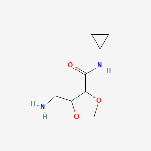 rac-(4R,5S)-5-(aminomethyl)-N-cyclopropyl-1,3-dioxolane-4-carboxamide, trans