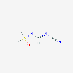 molecular formula C4H7N3OS B12308934 N'-cyano-N-[dimethyl(oxo)-lambda6-sulfanylidene]methanimidamide 