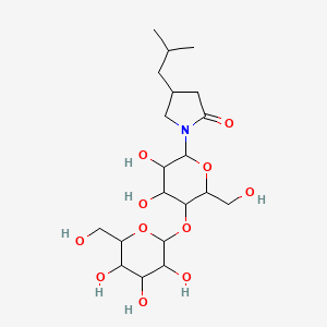 1-[3,4-Dihydroxy-6-(hydroxymethyl)-5-[3,4,5-trihydroxy-6-(hydroxymethyl)oxan-2-yl]oxyoxan-2-yl]-4-(2-methylpropyl)pyrrolidin-2-one