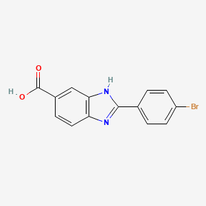 molecular formula C14H9BrN2O2 B12308948 2-(4-bromophenyl)-3H-benzo[d]imidazole-5-carboxylic acid 