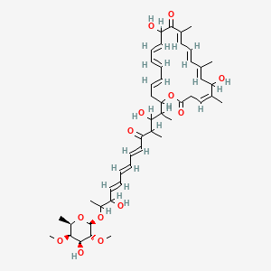 molecular formula C47H66O13 B1230896 (4Z,7E,9E,11E,15E,17E,19E)-22-[(6E,8E,10E)-3,12-二羟基-13-[(2R,3R,4S,5R,6R)-4-羟基-3,5-二甲氧基-6-甲基氧杂环二十烷-2-基]氧基-4-甲基-5-氧代十四碳-6,8,10-三烯-2-基]-6,14-二羟基-5,8,12-三甲基-1-氧杂环二十二-4,7,9,11,15,17,19-七烯-2,13-二酮 