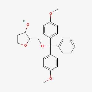 molecular formula C26H28O5 B12308980 2-[[Bis(4-methoxyphenyl)-phenylmethoxy]methyl]oxolan-3-ol 