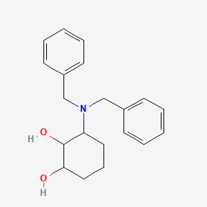 molecular formula C20H25NO2 B12309007 1,2-Cyclohexanediol, 3-[bis(phenylmethyl)amino]-, (1R,2S,3S)-rel- 