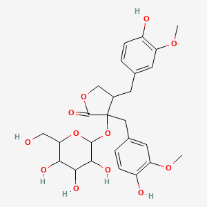 molecular formula C26H32O12 B12309023 Nortrachelogenin-8'-O-beta-glucoside 