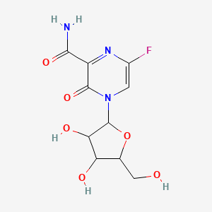 4-[(2R,3R,4S,5R)-3,4-Dihydroxy-5-(hydroxymethyl)tetrahydro-2-furyl]-6-fluoro-3-oxo-3,4-dihydropyrazine-2-carboxamide