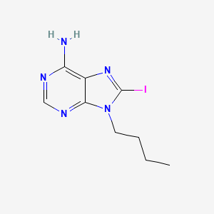 molecular formula C9H12IN5 B12309072 9-Butyl-8-iodo-9H-purin-6-amine 