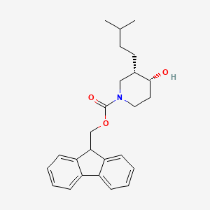 (9H-fluoren-9-yl)methyl (3S,4R)-4-hydroxy-3-isopentylpiperidine-1-carboxylate