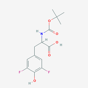 molecular formula C14H17F2NO5 B12309138 N-Boc-3,5-Difluoro-DL-tyrosine 