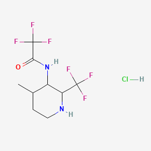 2,2,2-trifluoro-N-[4-methyl-2-(trifluoromethyl)piperidin-3-yl]acetamide;hydrochloride