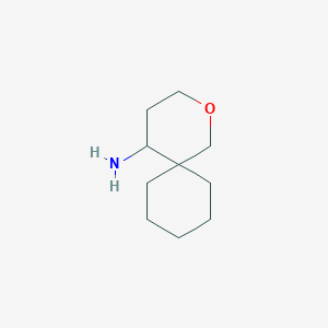 molecular formula C10H19NO B12309151 2-Oxaspiro[5.5]undecan-5-amine 