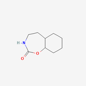 molecular formula C9H15NO2 B12309180 rac-(5aR,9aS)-decahydro-1,3-benzoxazepin-2-one, trans 