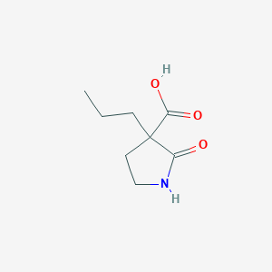 molecular formula C8H13NO3 B12309203 2-Oxo-3-propylpyrrolidine-3-carboxylic acid 