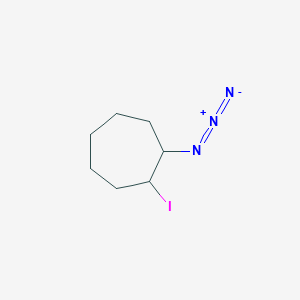 molecular formula C7H12IN3 B12309211 rac-(1R,2R)-1-azido-2-iodocycloheptane, trans 