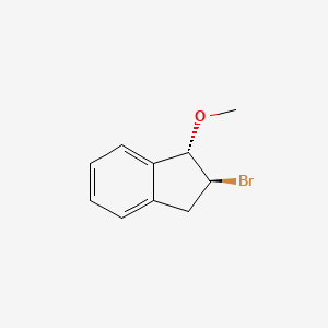 molecular formula C10H11BrO B12309240 rac-(1R,2R)-2-bromo-1-methoxy-2,3-dihydro-1H-indene, trans 