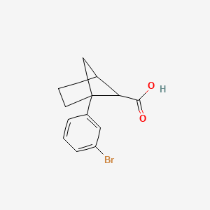 molecular formula C13H13BrO2 B12309265 1-(3-Bromophenyl)bicyclo[2.1.1]hexane-5-carboxylic acid 