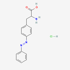 2-Amino-3-[4-(2-phenyldiazen-1-yl)phenyl]propanoic acid hydrochloride