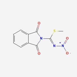 molecular formula C10H7N3O4S B12309283 methyl (2Z)-N-nitro-1,3-dioxoisoindole-2-carboximidothioate 