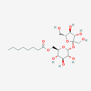 B123093 beta-D-Fructofuranosyl 6-O-octanoyl-alpha-D-glucopyranoside CAS No. 13039-39-9