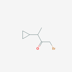 molecular formula C7H11BrO B12309306 1-Bromo-3-cyclopropylbutan-2-one 