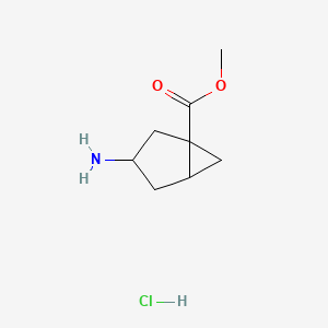 molecular formula C8H14ClNO2 B12309318 Methyl 3-aminobicyclo[3.1.0]hexane-1-carboxylate hydrochloride CAS No. 2307747-73-3