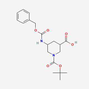 molecular formula C19H26N2O6 B12309365 (3S,5R)-5-(Cbz-amino)-1-Boc-piperidine-3-carboxylic Acid 