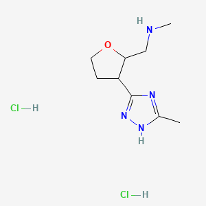 rac-methyl({[(2R,3R)-3-(3-methyl-1H-1,2,4-triazol-5-yl)oxolan-2-yl]methyl})amine dihydrochloride, cis