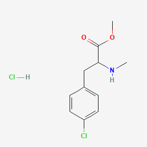 Methyl 3-(4-chlorophenyl)-2-(methylamino)propanoate;hydrochloride