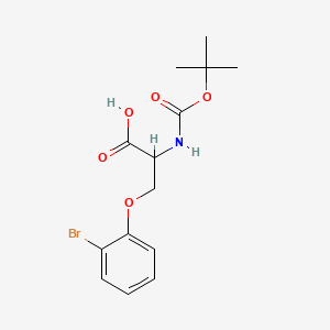 molecular formula C14H18BrNO5 B12309407 3-(2-Bromophenoxy)-2-[(2-methylpropan-2-yl)oxycarbonylamino]propanoic acid 