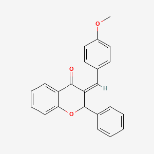 molecular formula C23H18O3 B1230942 3-(4-Methoxybenzylidene)flavanone 