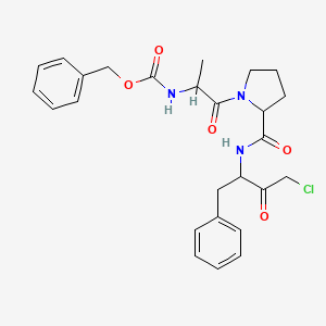 molecular formula C26H30ClN3O5 B12309424 Cbz-DL-Ala-DL-Pro-DL-Phe-CH2Cl 