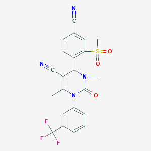 molecular formula C22H17F3N4O3S B12309427 BAY-85-8501 Racemate 