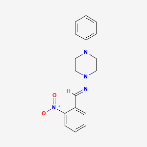 molecular formula C17H18N4O2 B1230944 N-(2-硝基苄亚甲基)-4-苯基-1-哌嗪胺 