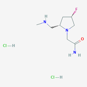 2-[(2S,4S)-4-Fluoro-2-[(methylamino)methyl]pyrrolidin-1-yl]acetamide dihydrochloride