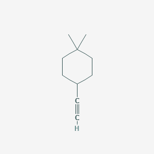 molecular formula C10H16 B12309504 4-Ethynyl-1,1-dimethylcyclohexane 