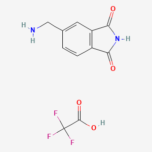 molecular formula C11H9F3N2O4 B12309506 5-(Aminomethyl)isoindoline-1,3-dione 2,2,2-trifluoroacetate 