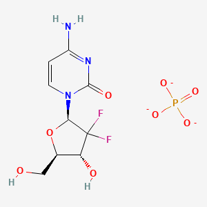 molecular formula C9H11F2N3O8P-3 B12309510 Gemcitabine monophosphate sodium salt hydrate 