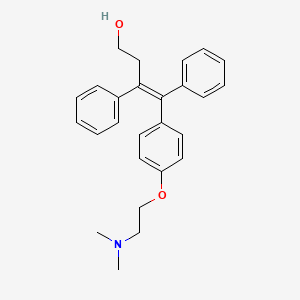 molecular formula C26H29NO2 B1230952 1,2-Diphenyl-1-[4-[2-(dimethylamino) ethoxy]-phenyl] butane-4-OL 